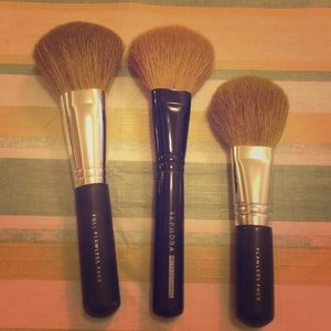 Sephora 53 powder brush, 2 bare Mineral brushes