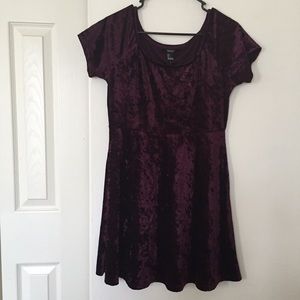 Red Velvet Skater Dress