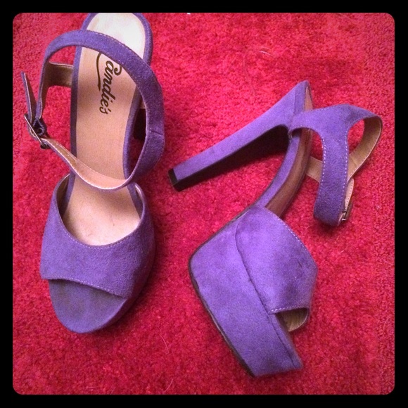Micro suede lavender purple Strappy Heels