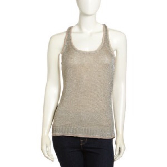 Paper Denim & Cloth Knit Metallic Tank