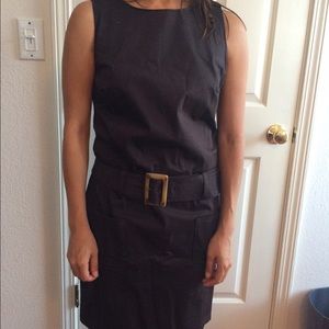 Chocolate brown sleeveless dress