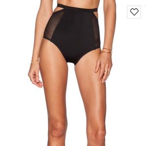 Black high waisted bikini bottom