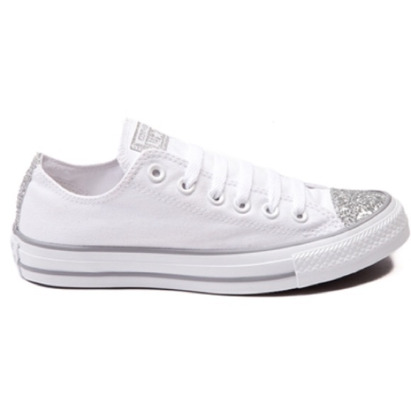 SOLDDDD 🚩🚩🚩 Glitter White Converse - Picture 2 of 4