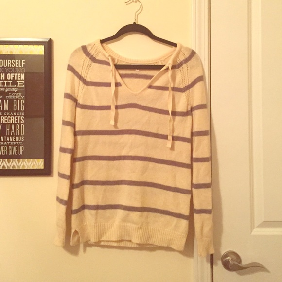 Cream striped sweater