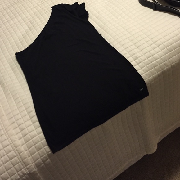 Victoria's Secret PINK One-Shoulder Black T-shirt