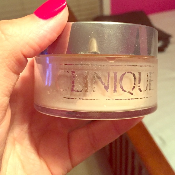 Clinique brand loose powder.