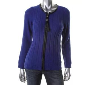 New with tags Alfani cardigan with leather zip!