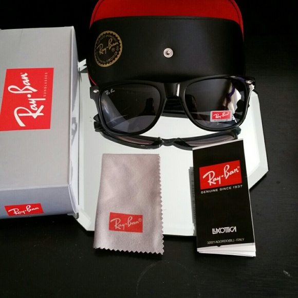 55mm wayfarer black shiny frame black lens