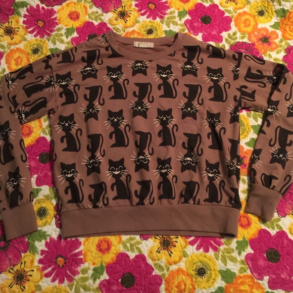 Forever 21 Sweaters - Cat Sweater Size Small Like New
