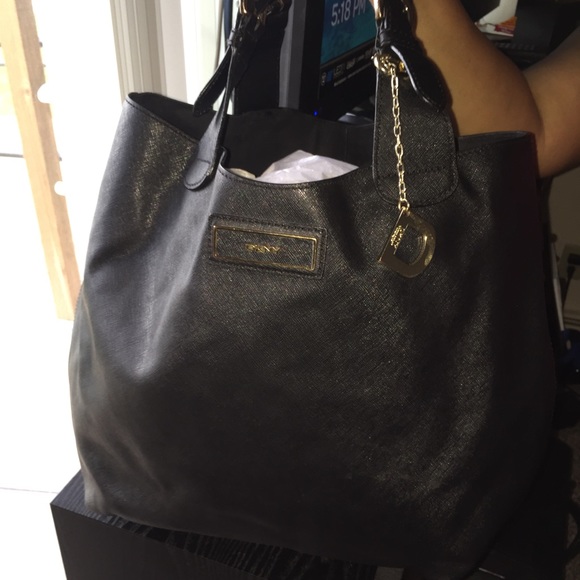 DKNY leather satchel bag