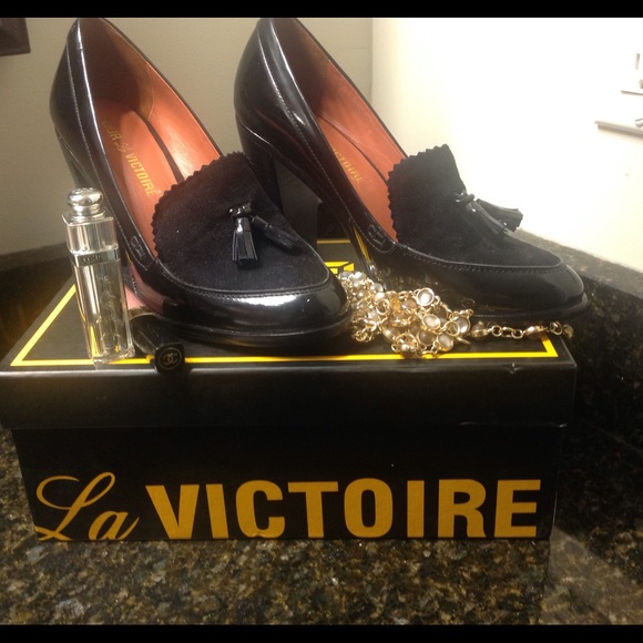 Leather-Suede pumps - Picture 2 of 4