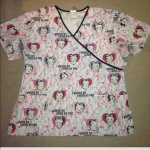 Betty Boop scrub top