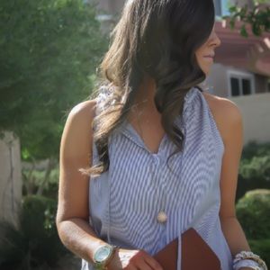 LOFT Pinstripe Blouse