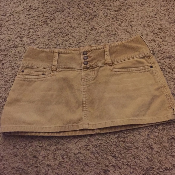 Abercrombie light brown corduroy short skirt