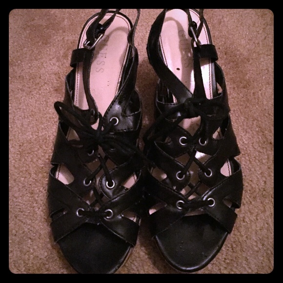 Guess Lace Up Wedges - Picture 1 of 4