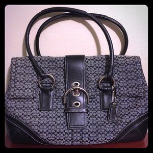 Signature flap bag, large satchel