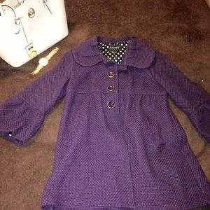 Purple wool coat