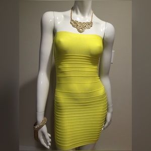 Bebe bandage tube back cut out dress