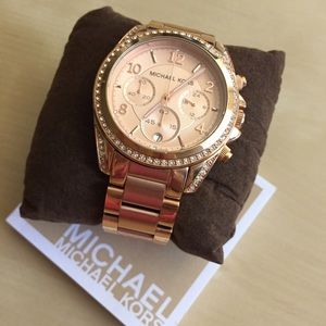 Michael Kors Chronograph Blair Rose GoldTone Watch
