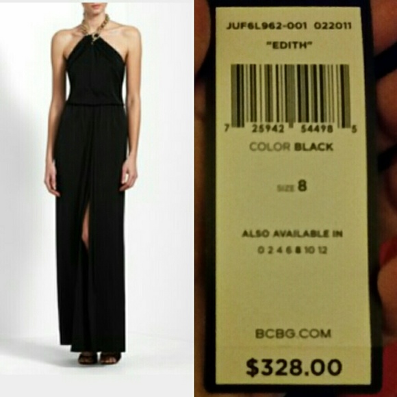 SOLD! NWT $328 BCBG MAXAZRIA Jeweled Dress/Gown - Picture 3 of 4