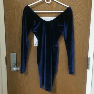 Blue American Apparel Velvet minidress