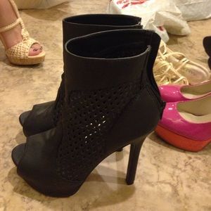 Black heel booties