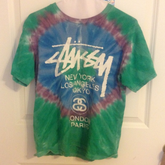 STUSSY tie dyed shirt