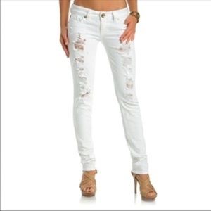 WHITE GUESS JEANS SIZE 24