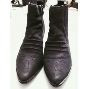 Black Pointed Toe Booties