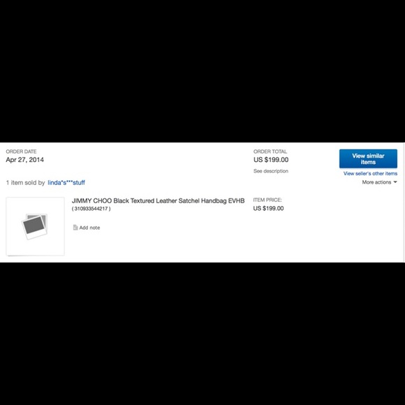 Receipt of Authenticity | Jimmy Choo Handbag
