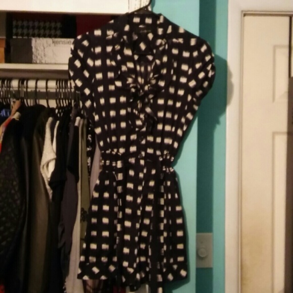 Black and white romper