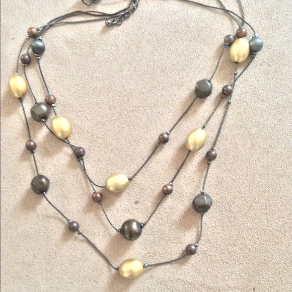 3 Strand Beaded Necklace