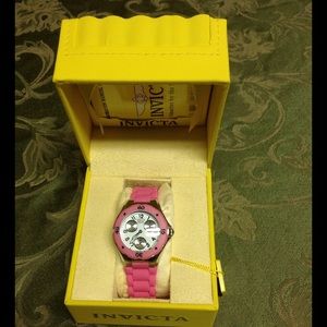 Invicta pink quartz movement watch Msrp $395