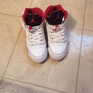 Red, white, black Jordan's