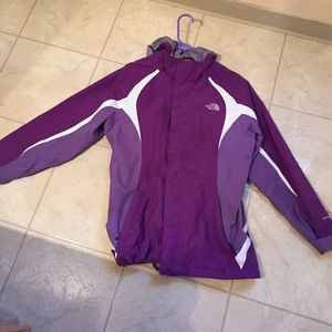 Purple north face with fleece inside