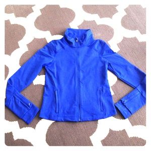 Under Armour bright blue compression jacket