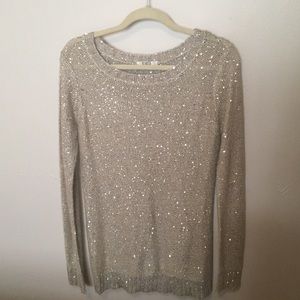 BB Dakota sequined  gray sweater