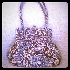 Vera Bradley "Slate Blooms" Alice Handbag- Retired