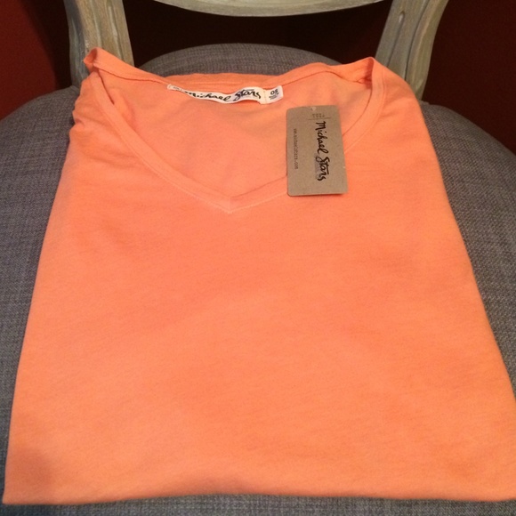 Michael Stars Tops - Michael Stars V-Neck Orange Tee