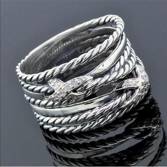 David Yurman Jewelry - SOLD David Yurman Diamond Double X Crossover Ring