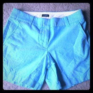 J. Crew Chino Shorts, Aqua size 0, City Fit