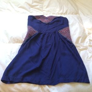 Strapless Aztec dress