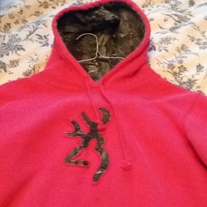 Pink / camo browning hoodie