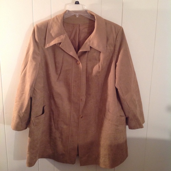 Tan, suede coat