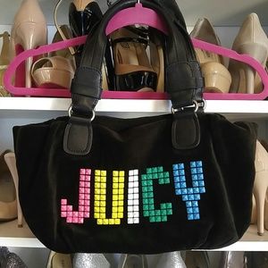 Juicy Couture black velour bag