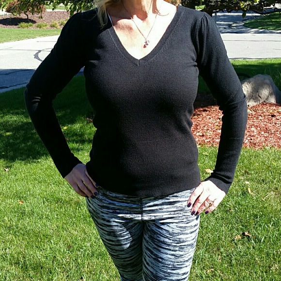 Black v neck sweater