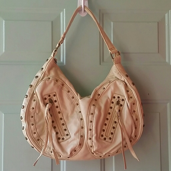 Cream Purse With Studs