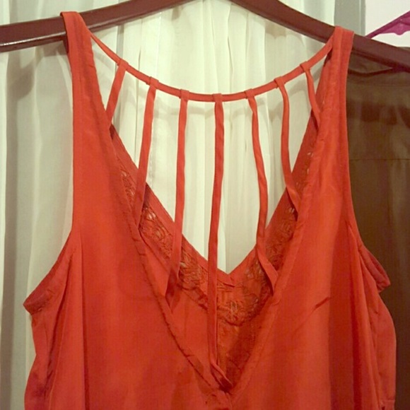 Urban Outfitters. Orange beaded. Back detail dress