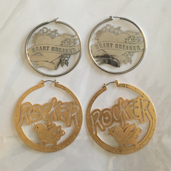 Set of Betsey Johnson hoops