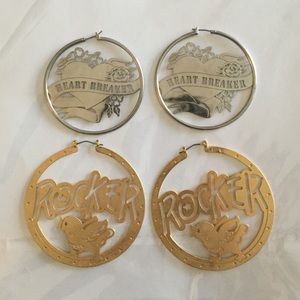Set of Betsey Johnson hoops